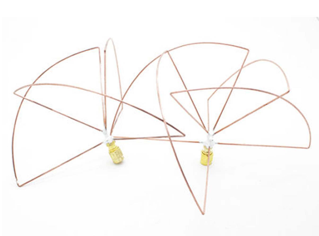 Matched 1.2Ghz 1.3GHz Cloverleaf Skew Planar Antenna Set RP-SMA 1080-1380mhz