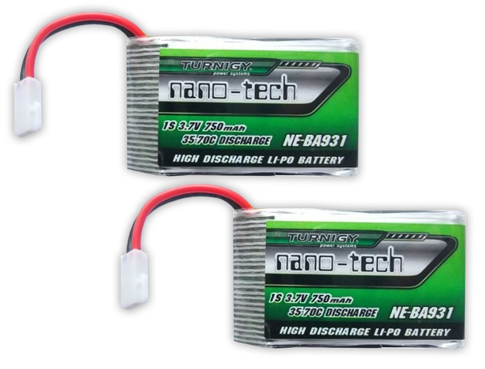 2x Nano-Tech 750mah 1s 35c-70c LiPo