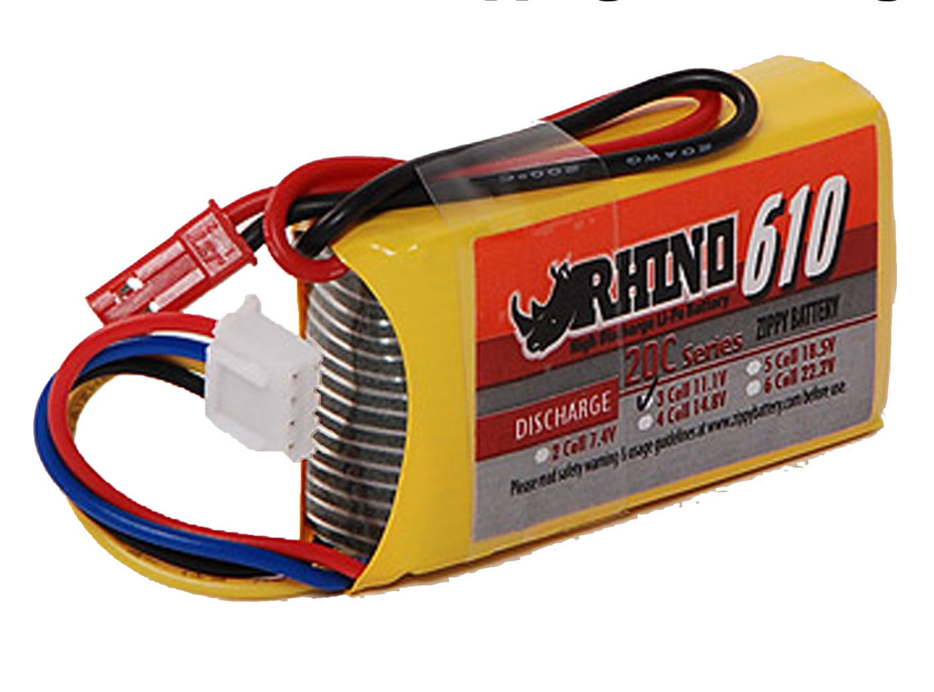 Rhino 610mAh 3s 20C 30C 11.1v LiPo