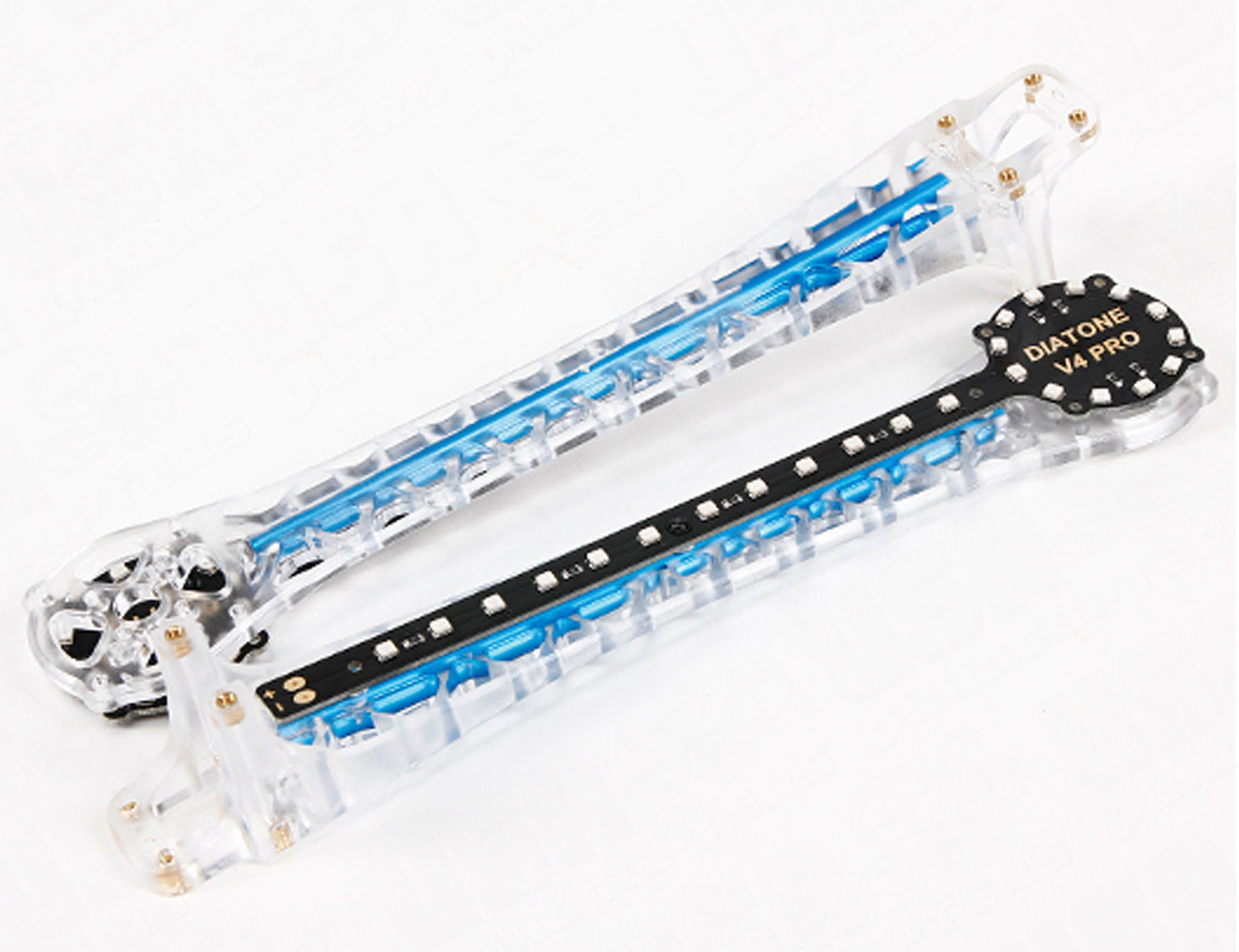 1 Pair V500 H550 and Flamewheel Frame Upgrade Arms with Blue LEDs Aluminum Reinforced Arms