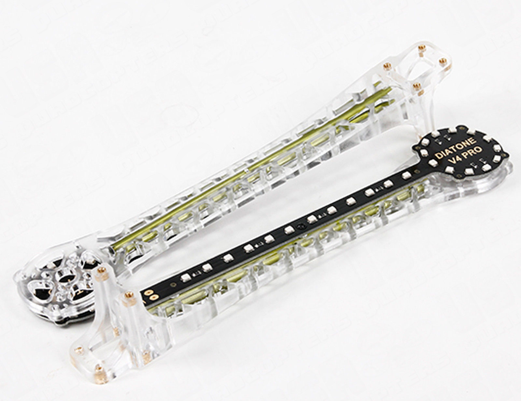 1 Pair V500 H550 and Flamewheel Frame Upgrade Arms with Green LEDs Aluminum Reinforced Arms