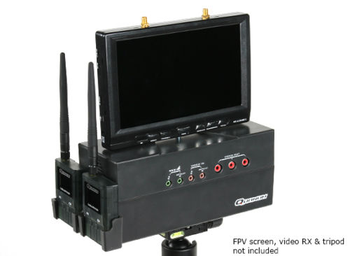 FPV Ground Station with RSSI Diversity Summing, Low Voltage Alarm, Mount and Cables