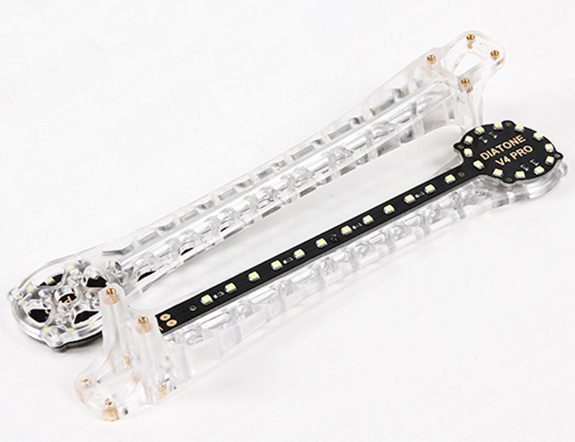 1 Pair V500 H550 and Flamewheel Frame Upgrade Arms with White LEDs Aluminum Reinforced Arms